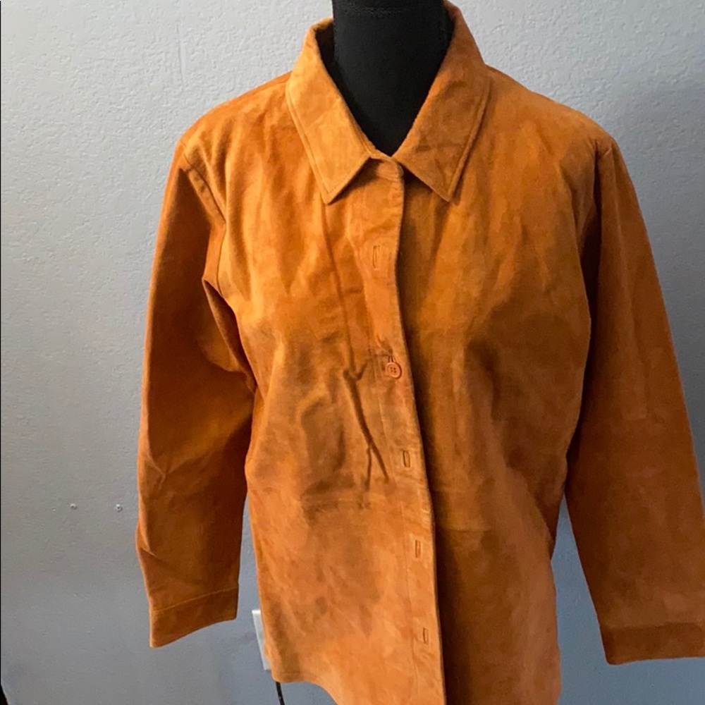 Women’s medium suede shirt/jacket .